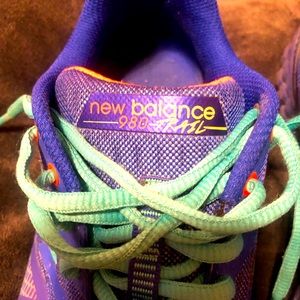 New Balance 980 Trail royal blue, orange  and teal. size 8. Great condition